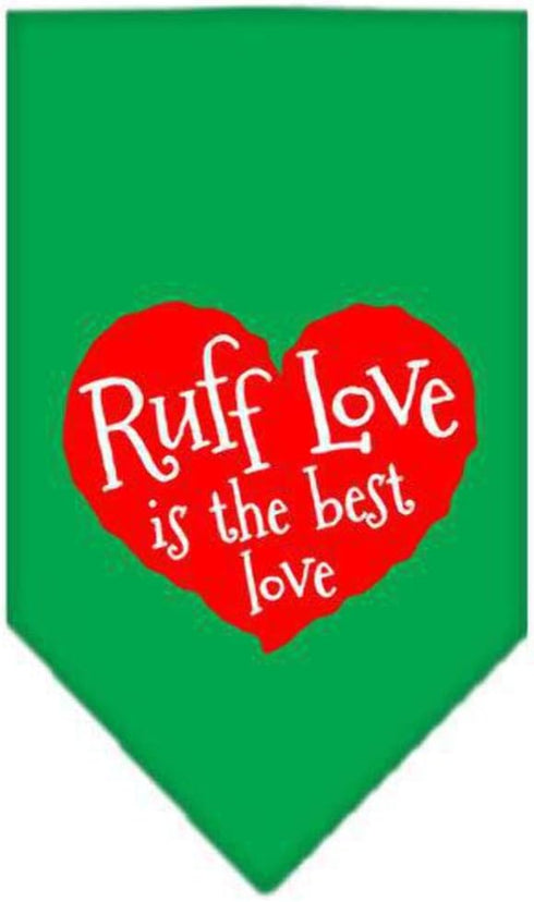Mirage Pet Products Ruff Love Screen Print Bandana for Pets, Small, Turquoise...