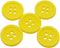 AKOAK 50 Pcs/Set 20mm DIY Button Colorful Candy Color Four-Eye Children's Clothing Buckle Work Clothes Button (Yellow)...