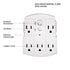 Tower Manufacturing 30440003 Auto-Reset 15 AMP Grounded 3-Prong GFCI 5-Outlet Adapter, White...