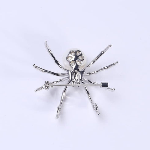 Gothic Halloween Spider Brooch Pins Set Micro Pave Polished Mother of Pearl Body Head Crystal for Women Mother Halloween Costume Party Decoration ...
