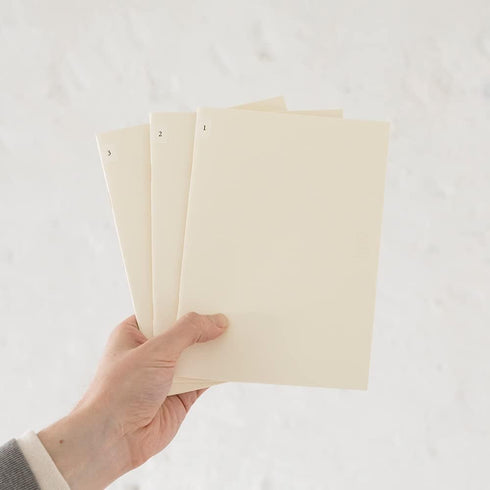 Midori 15305006 Notebook, MD Notebook, Light, A5, Square Ruled, Set of 3, A...