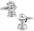 Chess Pawn Knight Pair Cufflinks in a Presentation Gift Box & Polishing Cloth...