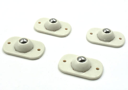 4Pcs Self Adhesive Caster Wheels Mini Swivel Wheels Stainless Steel Paste Universal Wheel 360 Degree Rotation Sticky Pulley for Bins Bottom Storag...