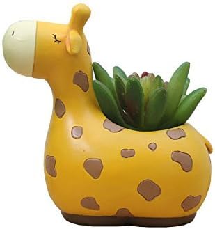 Succulent Pots,Cute Animal Giraffe Shaped Indoor Air Plant Holder Plant Pots-Plants Not in Included (4.92 inch Tall)...