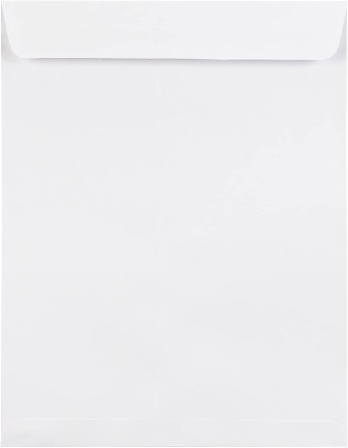 JAM PAPER 8 3/4 x 11 3/4 Open End Commercial Envelopes with Peel and Seal Closure - White - 25/Pack...