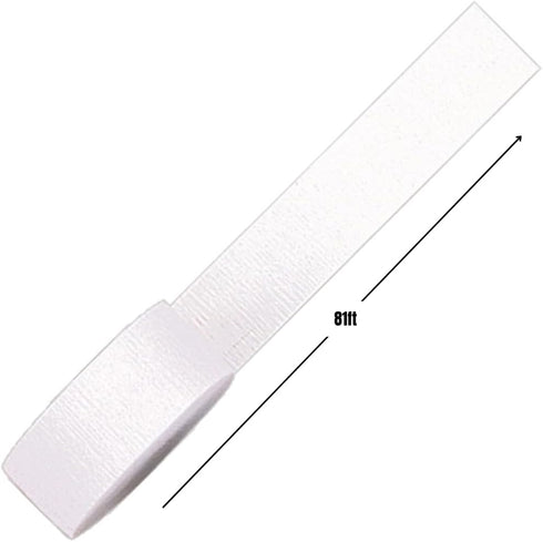 Frosty White Crepe Paper Roll - 81' (1 Count) - Great for Stunning DIY Crafts, Party Decor, and More...