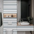 F1340-3 Stripe Peel and Stick Wallpaper Silver White/Black 17.7" x 9.8ft Removable Self-Adhesive Striped Contact Paper Vinyl Film for Furniture Re...