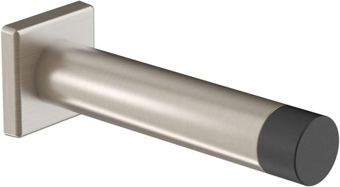 National Hardware N830-527 Reed Door Stop, 3", Satin Nickel with Matte Black Tip, 1 Count (Pack of 1)...