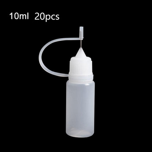 20PCS Precision Needle Point Glue Bottle Applicator, Empty Glue Squeeze Bottle Dispenser, Squeeze Bottle for Paper Quilting DIY Craft (10ml)...