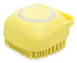 Dog and Cat Massage & Cleaning Brush - Premium Silicone. (Yellow)...