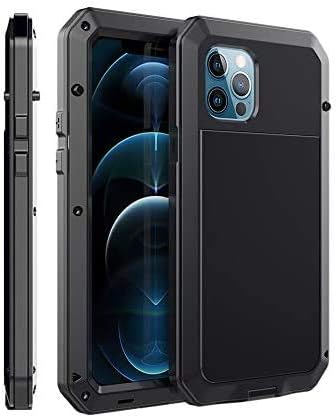 CarterLily 2024 iPhone 12 Mini Case Cover Full Body Shockproof Dustproof Waterproof Aluminum Alloy Metal Gorilla Glass Cover Case for iPhone 12 Mi...