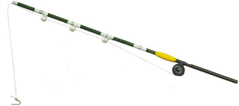 Dolls House Green Fishing Rod Miniature Beach Lake River Garden Shed Accessory...