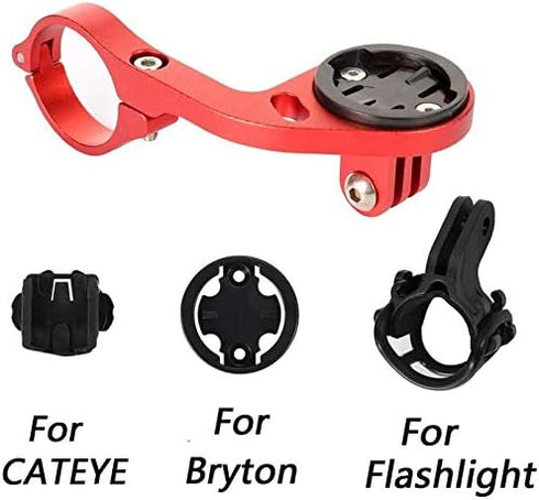 Bike Out-Front Mount Bicycle Handlebar Combo Mount for Garmin Bryton Gopro Flashlight,Compatible with 31.8mm 25.4mm Handlebar (red)...