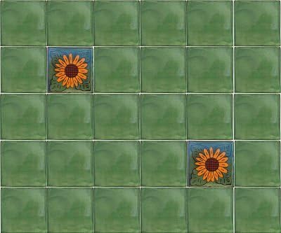 2x2 36 pcs Green Talavera Mexican Tile...