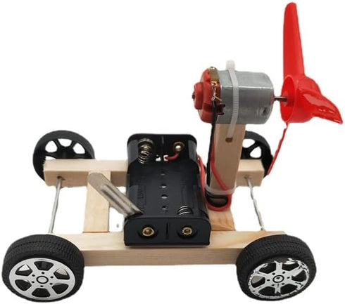 Wooden Science Experiment Kit Model Monoplane Electric Aerodynamic Car Educational DIY Scientific Research Tutorials...