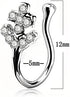 3Pcs Fake Nose Rings - Clip On, Non-Pierced, Adjustable Nose Cuff & Septum Hoop Rings...