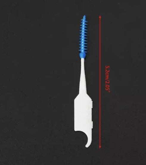 200PCs Double Headed Floss Interdental Brushes, tooth brush picks flossers with bristles Oral Dental Hygiene Flosser Toothpick Cleaners Tooth Clea...