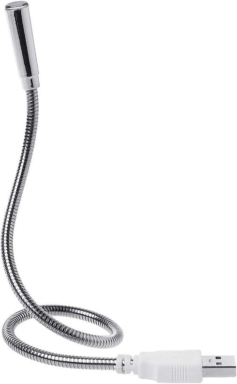 Silver USB Flexible Light Gooseneck Led Glowing Lamp Laptop Computers Studying for Office Working Writing Reading Accessories Desk Lamps Office Ad...