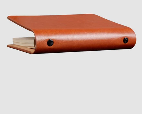 2-Pack 6 Ring Binder Cover, leather A7 Binder Notebook Cover Refillable Loose Leaf Round Ring Personal Journal with Insert 50 Sheets Paper ?Mini P...