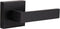 home improvement direct No Lock Dummy Door Lever, Single Sided Door Handle without Lock for Interior Use, Non-Turning Matte Black Suqare Heavy Dut...