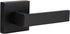 home improvement direct No Lock Dummy Door Lever, Single Sided Door Handle without Lock for Interior Use, Non-Turning Matte Black Suqare Heavy Dut...