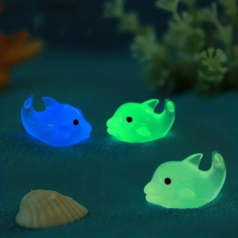 Glow in Dark Luminous Miniature Fairy Garden Accessories, Animals, Miniature Figurines, Micro Landscape Ornaments DIY Kit, Environmental Resin Gar...