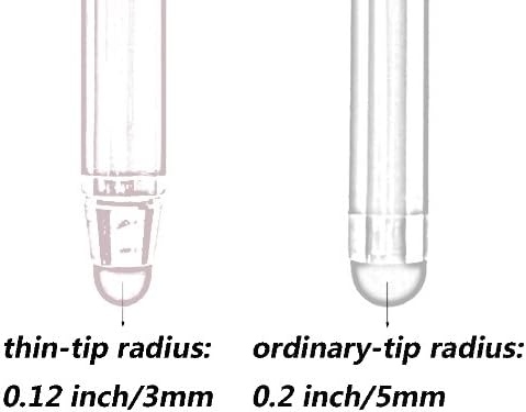 The Friendly Swede Replacement Tips for The Friendly Swede Stylus Pen 5.5" with Replaceable Thin-Tip, iPad Pointer Rubber Tip Stylus Tips, Fine Ti...