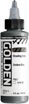 High Flow Acrylics by GOLDEN, Transparent Shading Gray, 4 fl. oz. Bottle, Professional Acrylic Paint, Transparent...