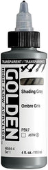 High Flow Acrylics by GOLDEN, Transparent Shading Gray, 4 fl. oz. Bottle, Professional Acrylic Paint, Transparent...