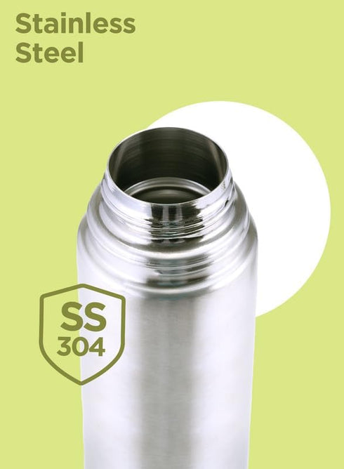 Milton Thermosteel Flip Lid 750, Double Walled Vacuum Insulated Thermos 750 ml | 25 oz | 24 Hours Hot and Cold Water Bottle with Cover, Stainless ...