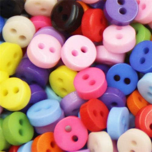 Tiny Button,500pcs Micro Button 6mm Resin Button for Dolls Clothing Sewing Accessories...