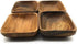 Acacia Handmade Wood Carved Plates - Set of 4 Calabash Bowls Size 4" (Square)...