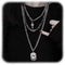 YERTTER Dainty Unique Punk Layering Silver Chain Choker Necklace Boho Jewelry Set Layered Cross Pendant Statement Chunky Chain Necklace for Women ...