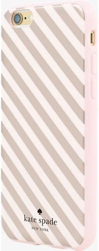 Kate Spade Flexible Hardshell Case for Iphone 6/6s - Rose Gold Diagonal Stripe...