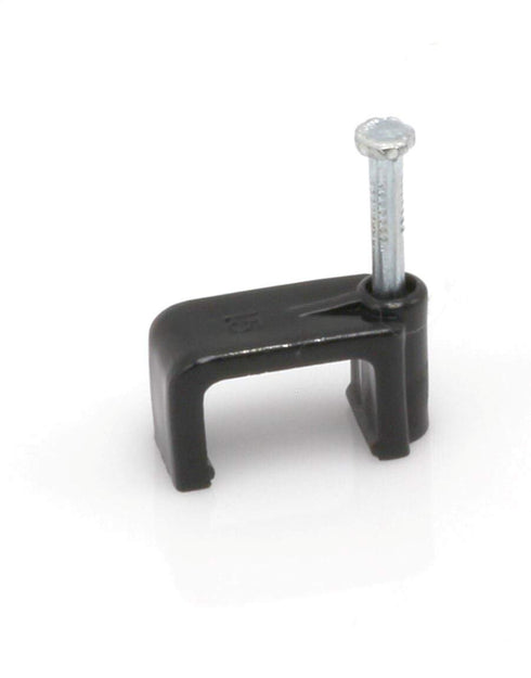 THE CIMPLE CO - Siamese Coaxial Cable Clips, Cat6, Electrical Wire Cable Clip, 1/2 in Nail Clip and Fastener, Black, Double(50 Pieces per Bag)...
