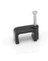 THE CIMPLE CO - Siamese Coaxial Cable Clips, Cat6, Electrical Wire Cable Clip, 1/2 in Nail Clip and Fastener, Black, Double(50 Pieces per Bag)...