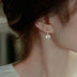 925 Sterling Silver Hoop Handpicked AAA+ Quality 7.5-8mm White Freshwater Cultured Pearl Dangle Drop Earrings Jewelry for Women...