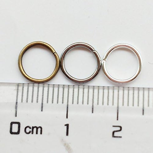 Chenkou Craft 1 Box 6 Colors 1200pcs Open Jump Ring & Ring Jewelry Keychain Making with 1 pc Jump Ring Open/Close Tool and 1 pc Clear Box (8mm)...