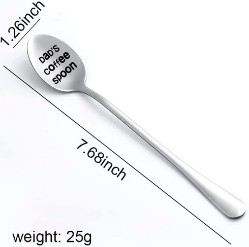 Dad Gift Spoon from Daughter Son - Dad's Coffee Spoon for Dad Daddy Birthday Fathers Day Christmas Gift for Father Coffee Lovers Gifts for Him Dad...