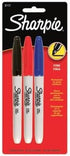 Permanent Marker, Black, Blue, Red, PK3...