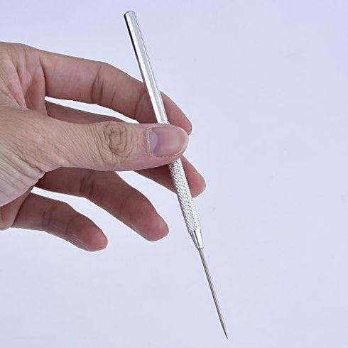 COMIART Artist Sculptural Supplies Tools Set,5pcs Size 0 Silicone Color Shaper Painting Brushes +1pcs Professional Detail Needle +1pcs Feather Wir...