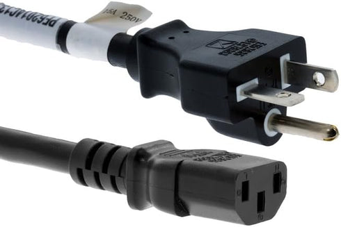 Heavy Duty AC Power Cord, 15A/250V, 14 AWG, 6-20P to C13, (NEMA 6-20P to IEC-60320-C13), Black, Lifetime Wty (3 ft)...