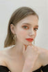 925 silver Crystal Bow Stud Earrings Fashion Ladies Tassel Rhinestone Earrings Hypoallergenic for Sensitive Ears...