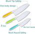 Leking 3 Pcs Kids Kitchen Knife, Plastic Serrated Edges Kids Knife Set for Cooking and Cutting Cakes, Fruits and Veggies, Perfectly Safe for Toddl...