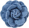 Fashion Denim Camellia Flower Lapel Brooch Pin for Women Girls Fabric Floral Bouquet Corsage Pins Clip Sweater Coat Dress Suit Backpack Brooches P...