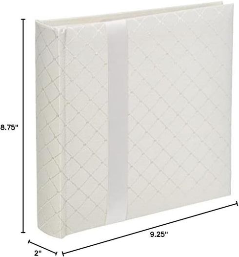 Pioneer DA200FDR Fabric Diamond Ribbon Wedding Photo Album, Holds 200 4x6" Photos, 2 Per Page Color May Vary...