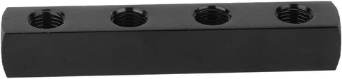 SUS304 Air Hose Manifold Block, 4 Way 1/4 Inch BSPP Thread Pneumatic Air Hose Inline Manifold Block Splitter (4 Way)...