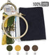 Beginner Embroidery Coin Purse kit, Simple Embroidery, Cross Stitch kit Suitable for Beginner Sewing Craft Friend Gift Bag (Yellow Flower)......