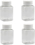 5 Pcs 80ml Empty Plastic Pill Bottles Clear Pill Dispenser Containers Solid Powder Storage Vials Square Liquid Sample Bottle for Crafts...