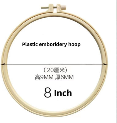 Embroidery Starter Kits with Rose Pattern and Instructions, Plastic Embroidery Hoops,Threader,Color Threads and Needles,Embroidery Kit for Beginne...